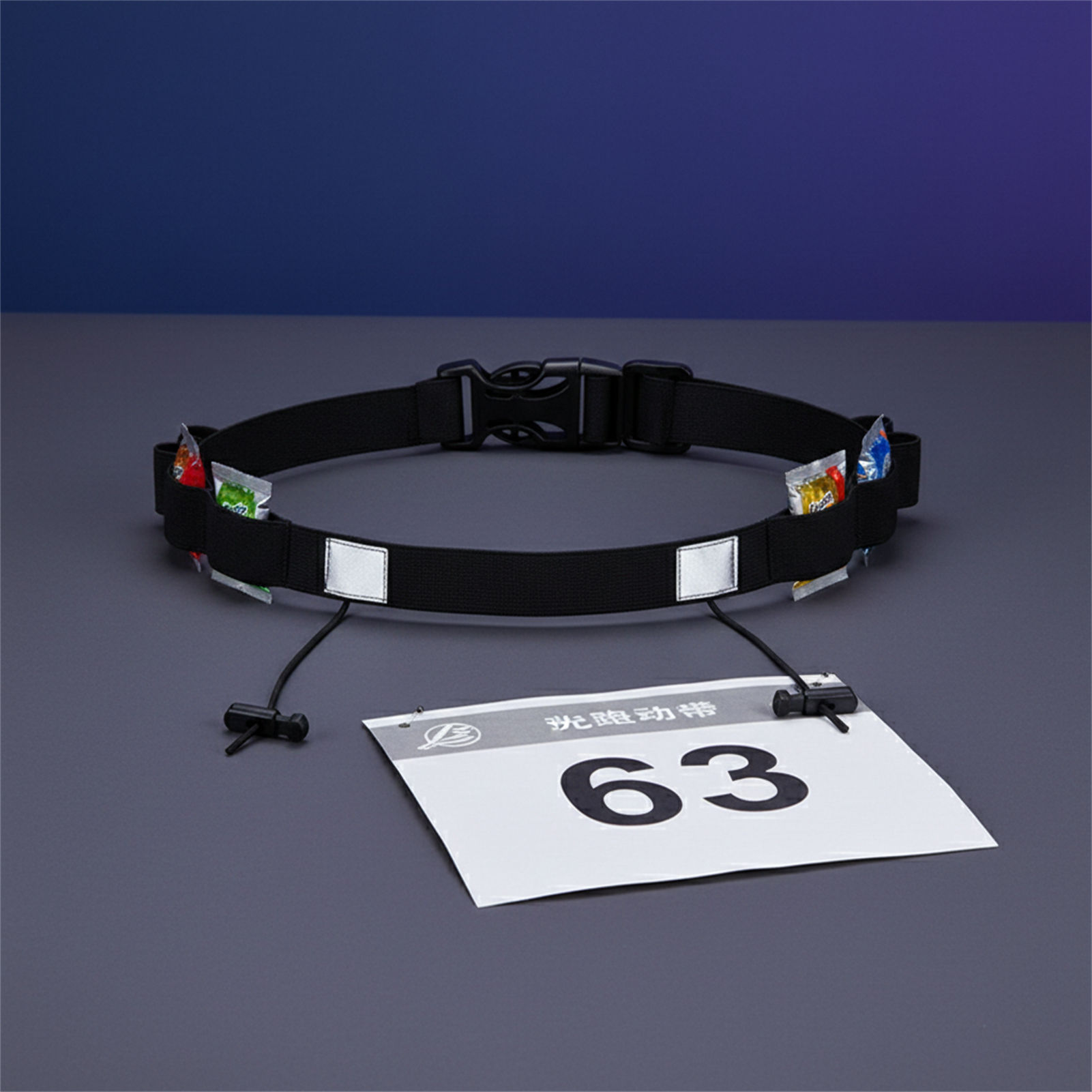 Race Bib - Odblaskowy pas na numer startowy do