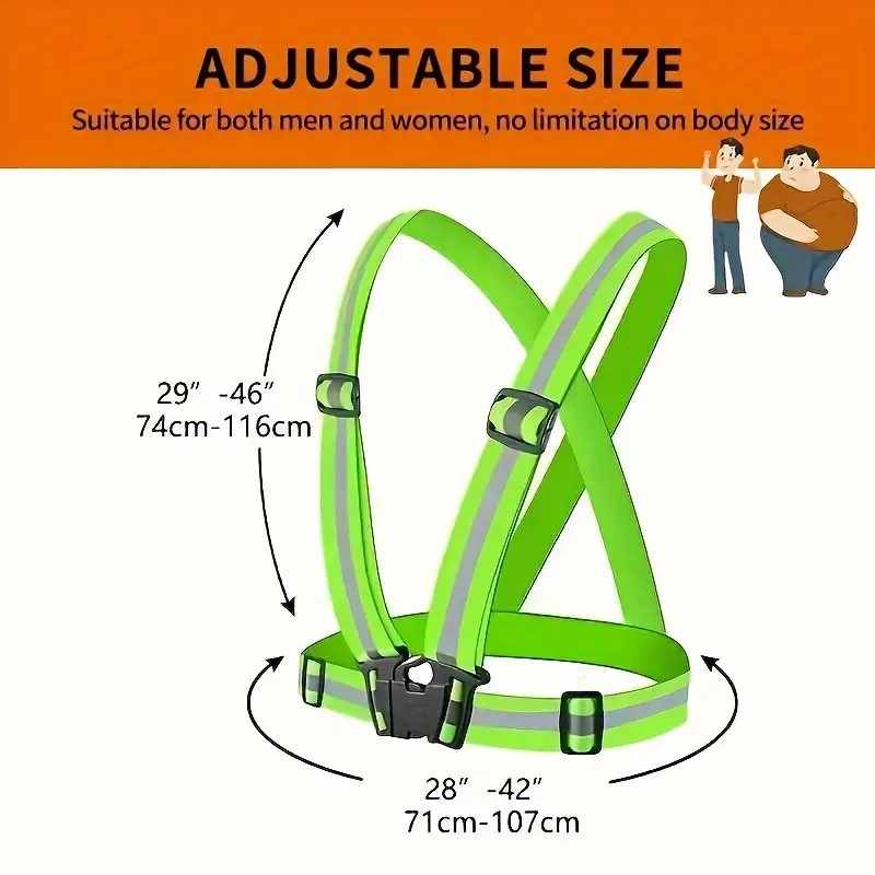 Running Visibility Gear - Kamizelka odblaskowa do biegania, regulowana kamizelka
