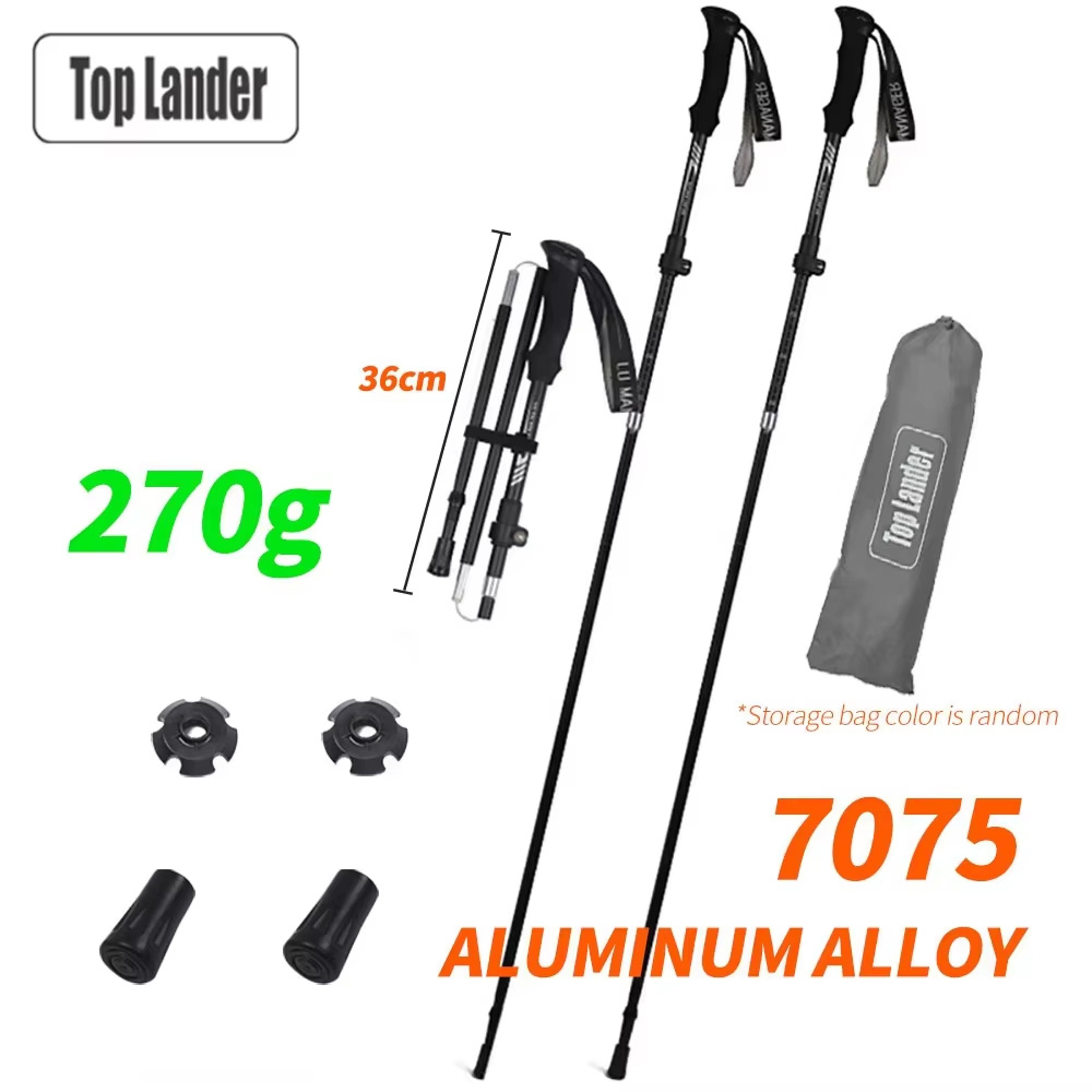 Trekking Pole Carbon - Składana laska trekkingowa z aluminium 7075,