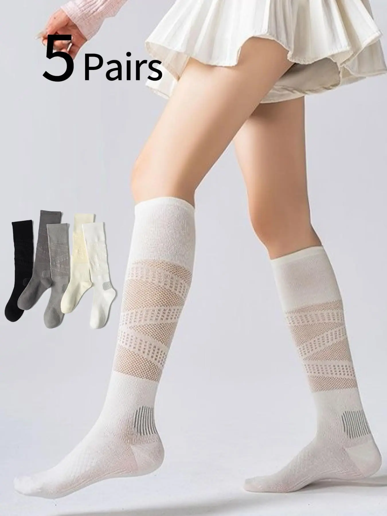 Sports Socks - 5 par damskich skarpet sportowych, skarpet