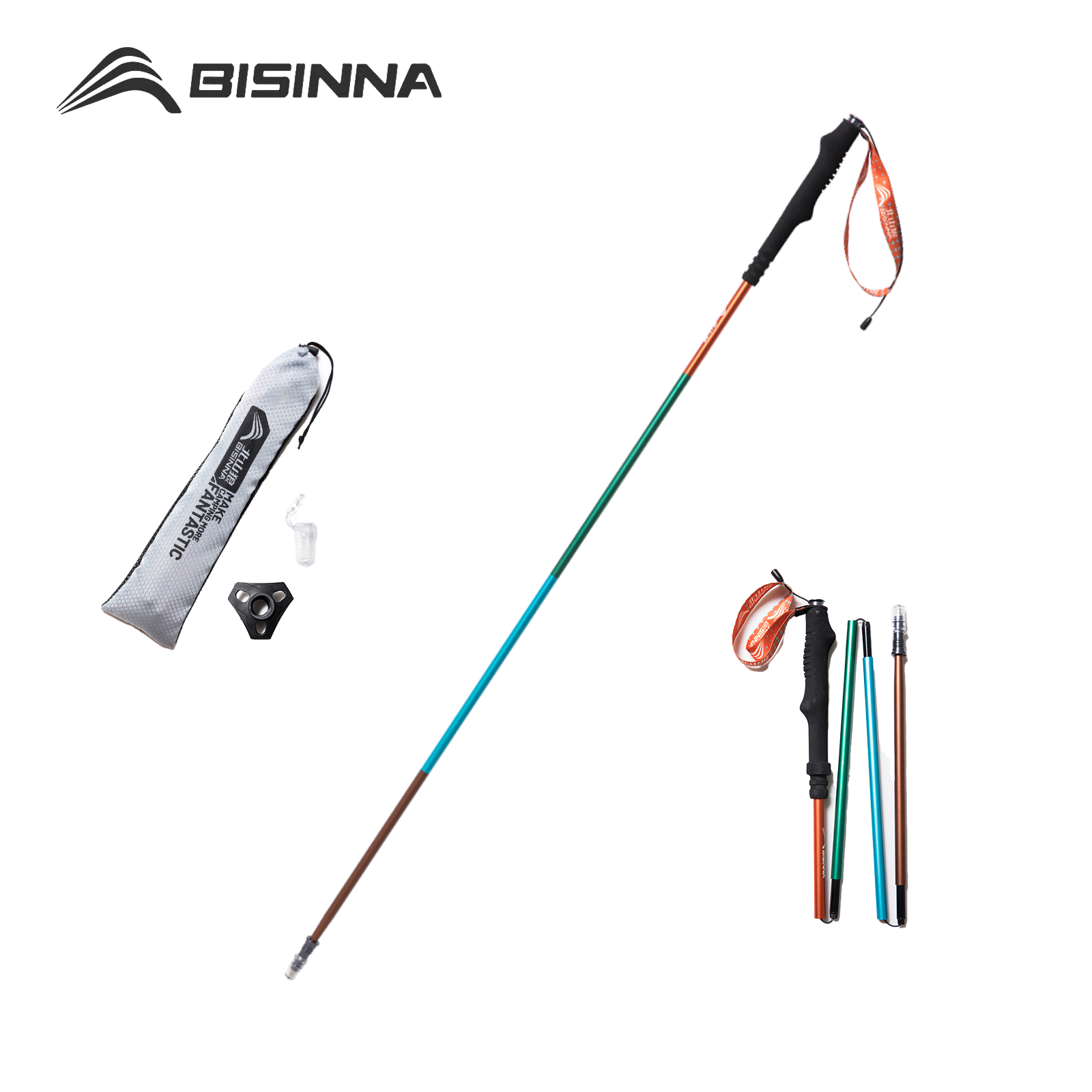 Trekking Pole Carbon - BISINNA 2 szt. Kijki trekkingowe Ultralekkie
