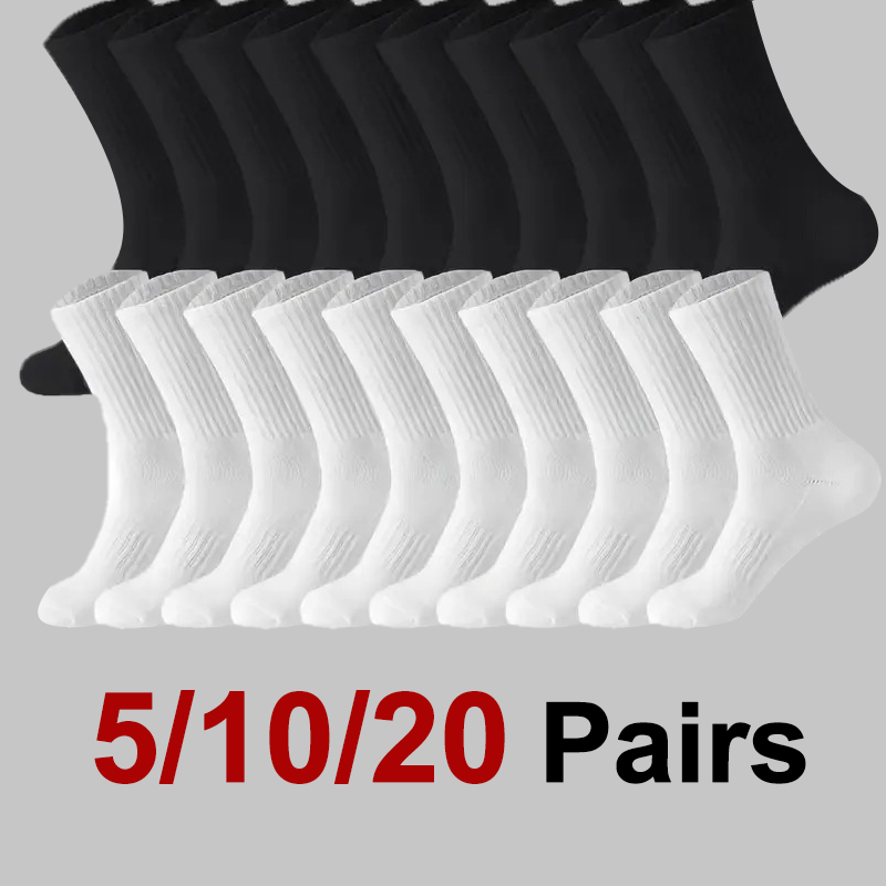 Sports Socks - 5/10/20 Par Męskich Skarpetek w Jednolitym